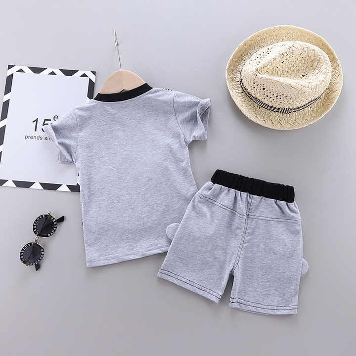 Kids Fashion Boys Clothing Summer Suit Boys Cotton 