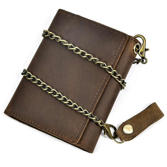 محفظة جلدية Crazy Horse، محفظة قصيرة من . Crazy Horse Leather Wallet, Men's Short Genuine Leather