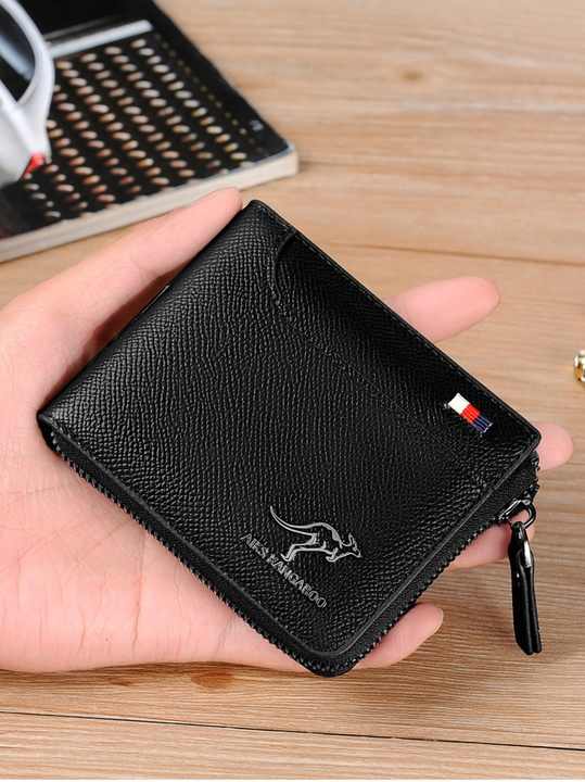 محفظة رجالية جلدية رفيعة بتصميم مصمم . Designer Slim Leather Men's Wallet, RFID Blocking
