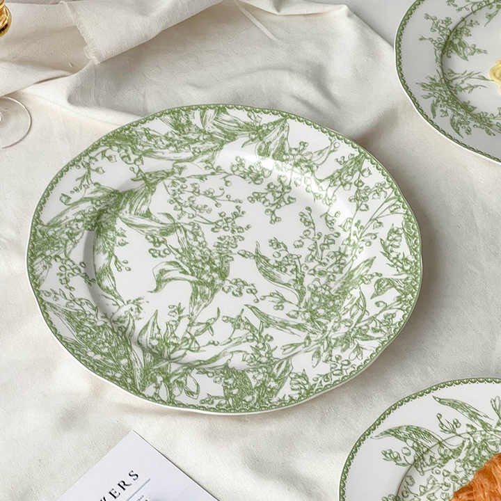 Pastoral Style Plate and Bowl Set 