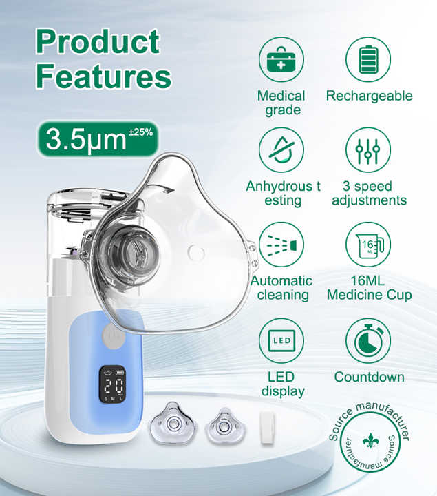 مصنع CE مجموعة محمولة باليد Nebulizadores Portatiles Nebulizador Portatil شبكة CE Factory Handheld Nebulizers Kit Portable Nebulizer Network