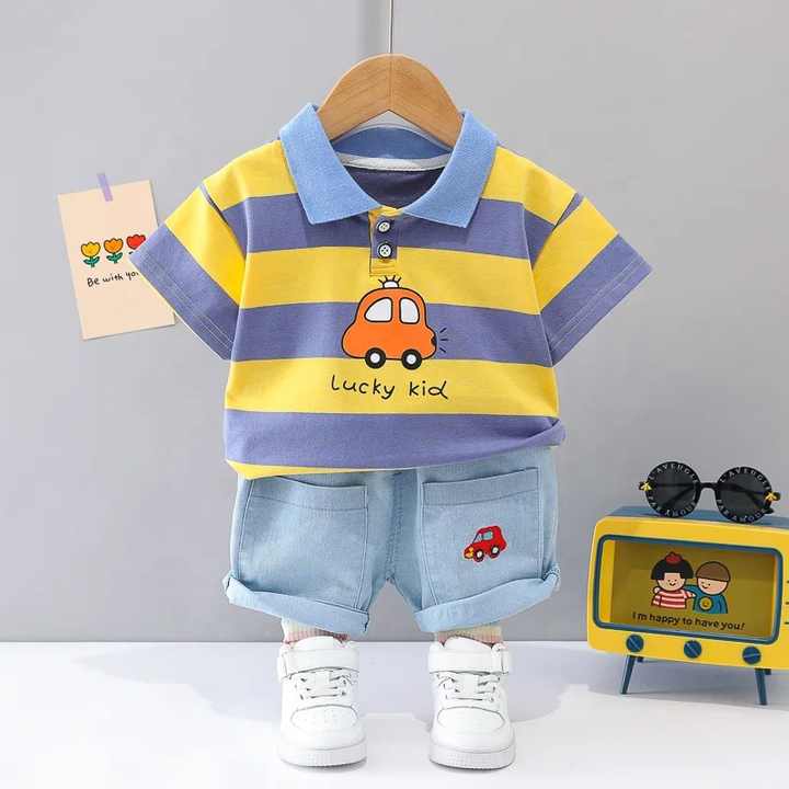 Boys' shorts, children's clothing set, boys' summer fashion 