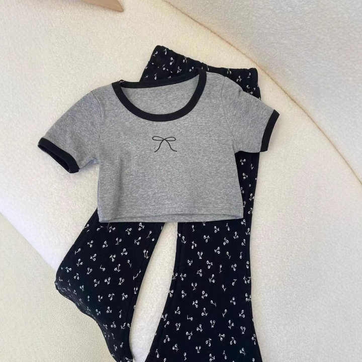 oddlers Summer 2024 Casual Playwear-  طقم بناتي عصري من قطعتين بنقاط بولكا