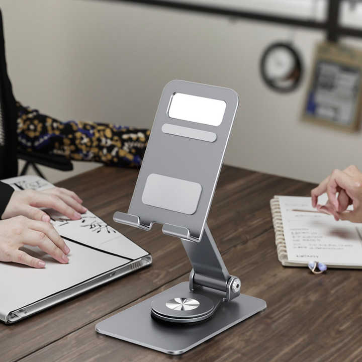 Mobile Phone Accessories for Office Use with Foldable Aluminum Alloy iPad Stand 