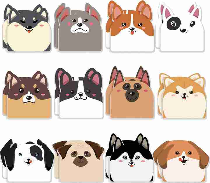 Cute Puppy Dog Animal Shape Sticky Notes Office 