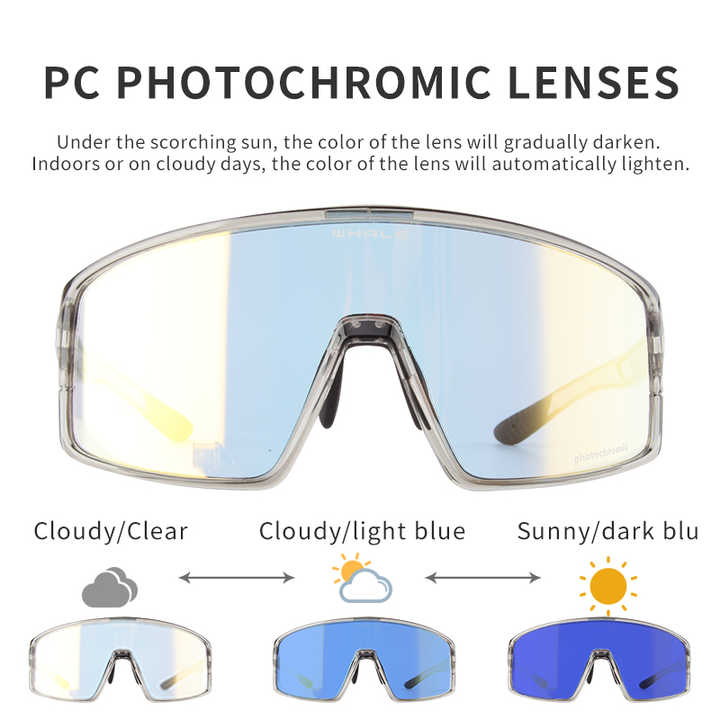 Factory Direct Supply Photochromic Cycling Glasses for Men and Women Cycling Glassesنظارات لركوب الدراجات من المصنع مباشرة بتوريد نظارات لركوب الدراجات الفوتوكرومية للرجال والنساء نظارات لركوب الدراجات