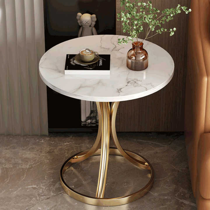 Luxury modern living room or creative wooden design for sofa side balcony movable bedside table 