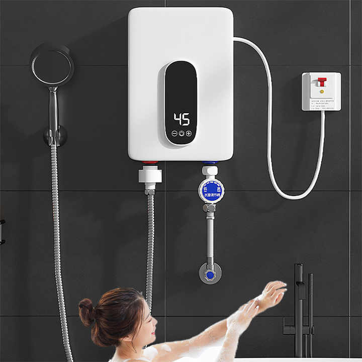 High Quality Tankless Smart Temperature Control Touch Screen Electric Hot Water Heater for Home 