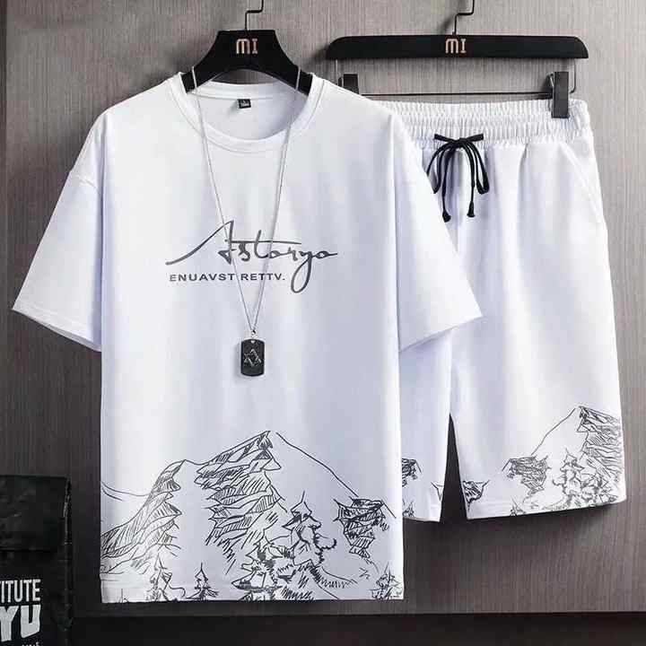 T-shirt and shorts set طقم تي شيرت مع شورت