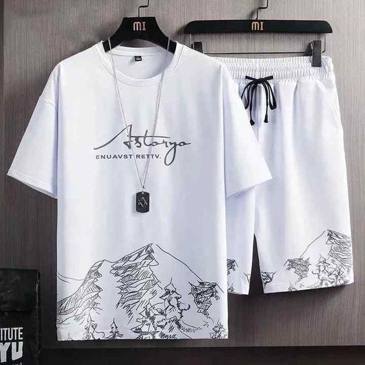 T-shirt and shorts set طقم تي شيرت مع شورت