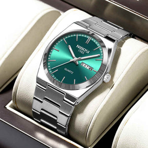 NIBOSI Wholesale Rose Gold Watch Black Luminous 