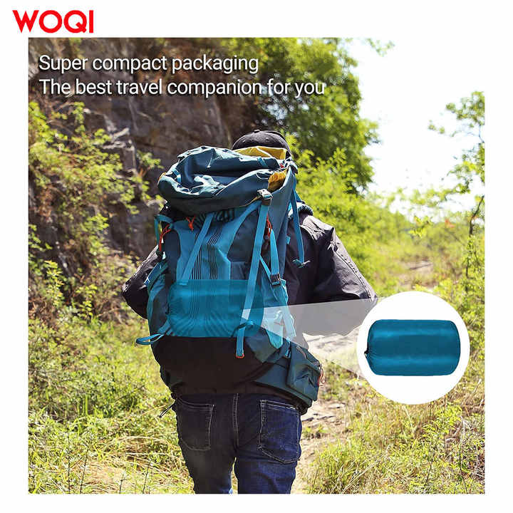 كيس نوم للتخييم من القطن والبوليستر للبالغين  - WOQI Wholesale 3 Season Waterproof