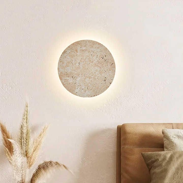 Yellow stone wall lamp- 