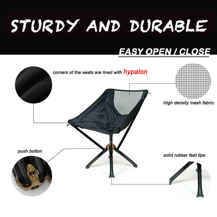 Ultralight Aluminum Folding Lightweight Beach Fishing and Camping Chairs. 