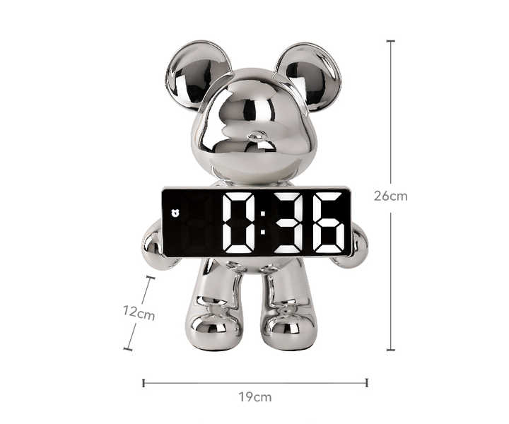 Resin Art Crafts Gifts Violent Bear Alarm Clock 