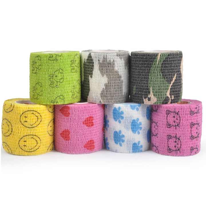 Wrap, cohesive bandages for veterinary wrapping 