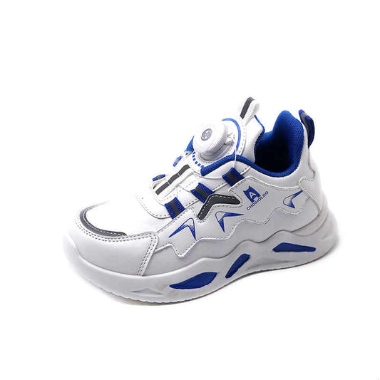 أ . حذية رياضية جلدية عالية الجودة للأطفال مقاومة . High Quality Children's Leather Waterproof Sneakers Big