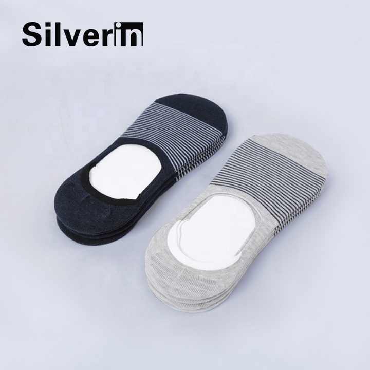 Summer Slip Ant Silicone Silver Antibacterial Women Invisible Socks 