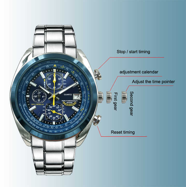 أحدث ساعة رجالية عالية الجودة كوارتز متعددة . Latest High Quality Men's Quartz Multifunctional 6