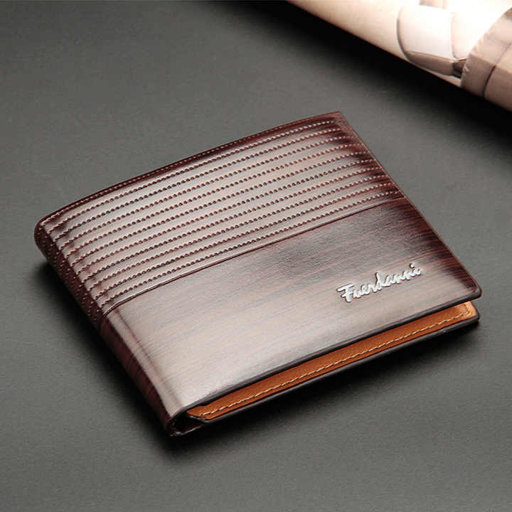 محفظة من جلد PU رجل البطاقة الذكية الرجال . PU Leather Wallet Men Smart Card Holder Men 2021