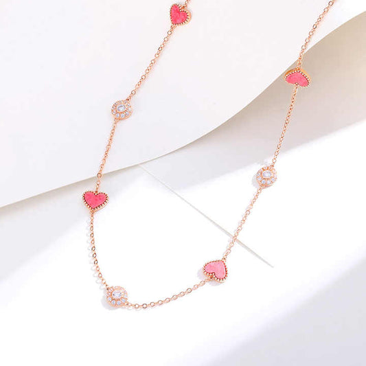 مجموعة مجوهرات عصرية للبيع بالجملة من الكوارتز الورديWholesale Fashion Rose Quartz Jewelry Set