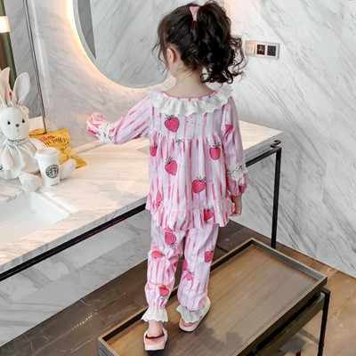 Children Spring pink Pajamas Clothing Set-طقم بيجامات أطفال