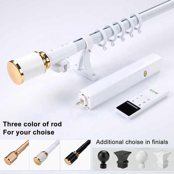 Smart home curtain poles 