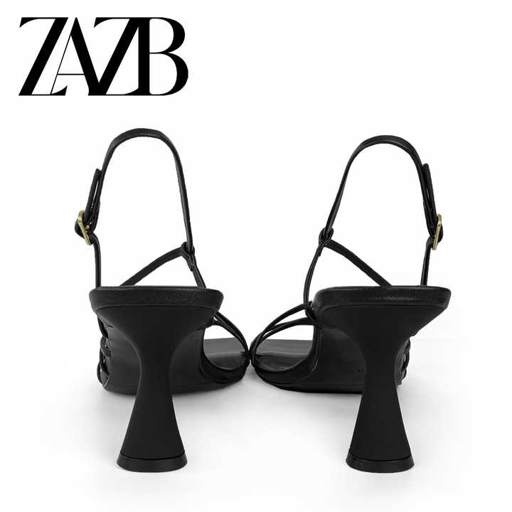 high-heeled leather shoes 