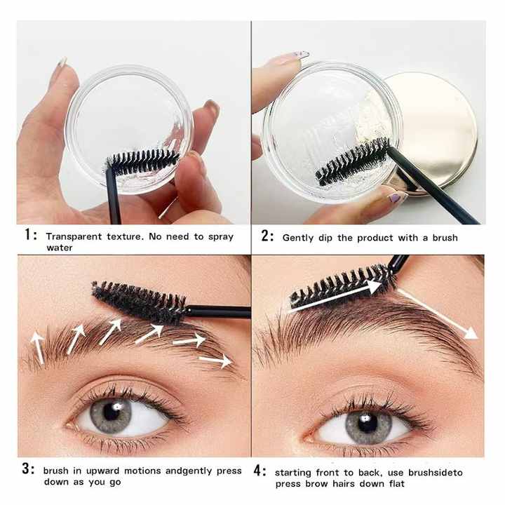 منتجات جديدة ماكياج عضوي طويل الأمد مقاوم للماء وضع الحاجب نباتي جل واضح الحاجب جل العلامة التجارية الخاصة تجميد الحاجب الشمعNew Products Organic Makeup Long-lasting Waterproof Vegan Eyebrow Setting Gel Clear Eyebrow Gel Private Label Freeze Eyebrow Wax