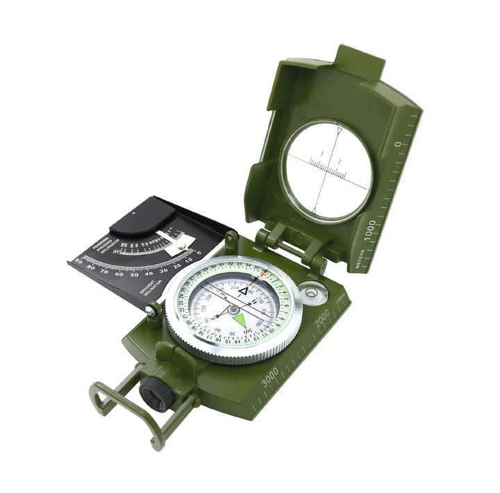 Luminous Compass with Inclinometer for Outdoor Exploration 