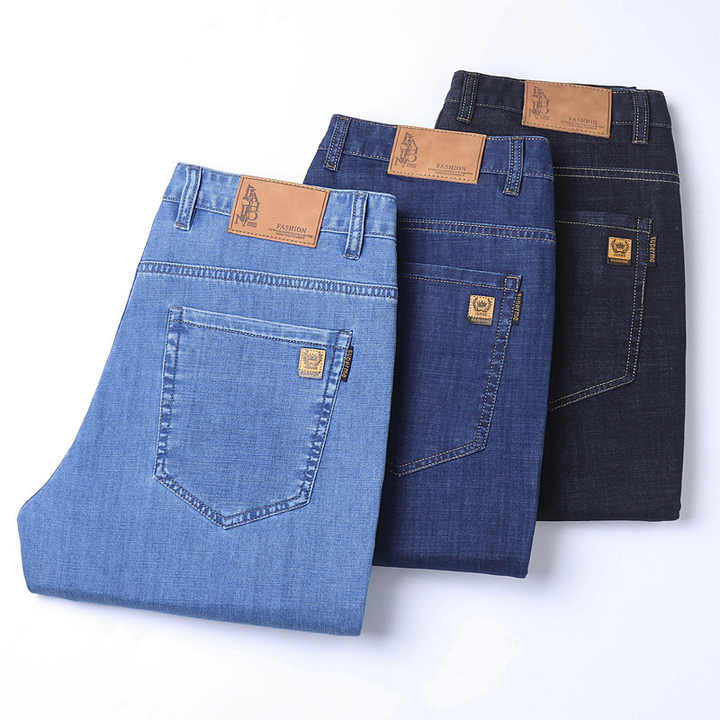 Men's silk elastic pants 