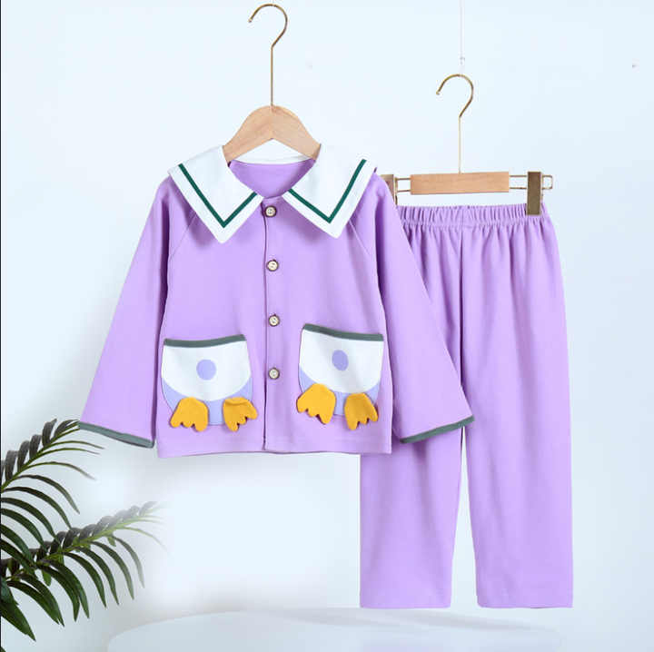 Long sleeve cotton pajama set 