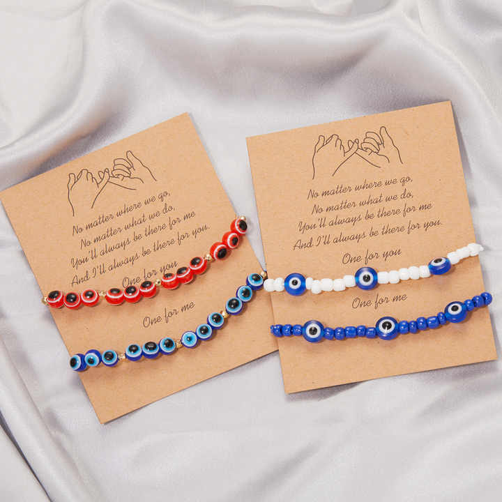 Best Friends Couple Bracelets in Blue 