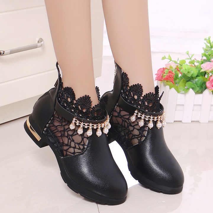Girls' artificial lace boots 
