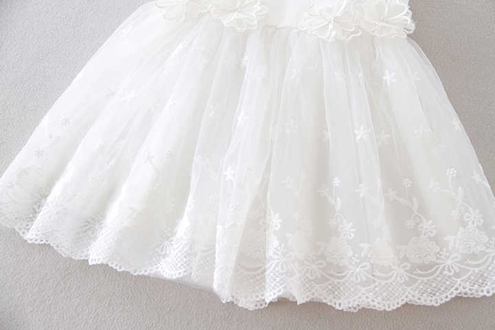 Dresses With Floral Embroidered - Baby Christening Dress