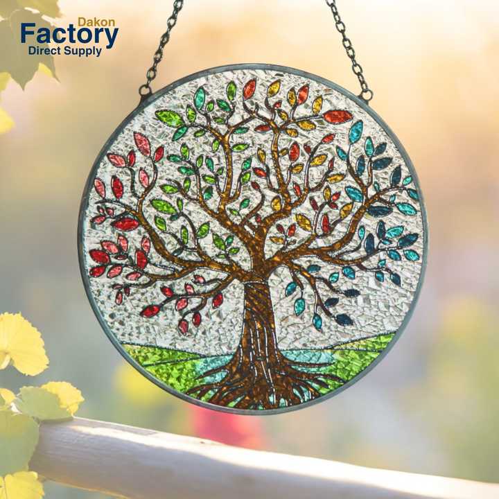 Tree of life, stained glass, ornament. 