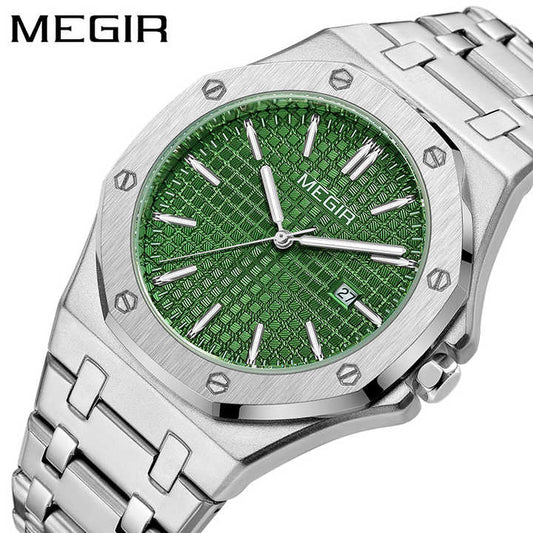 MEGIR 1085 Luxury Men's Classic Stainless Steel Watch 