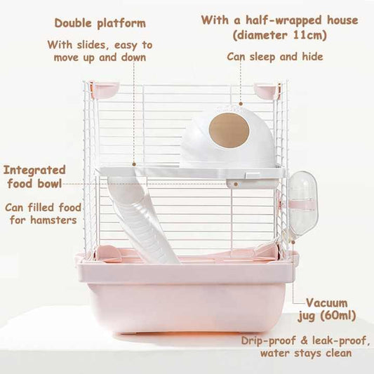 Luxury Large Hamster Cage Home Gerbil Sanctuary - Pet Accessories 