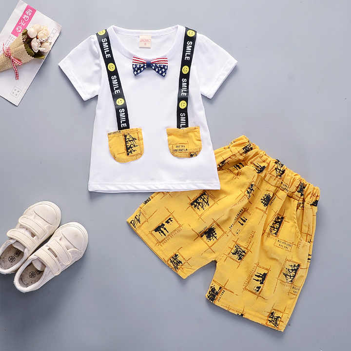 Dropshipping Fashion Baby Boy Clothes Sets Kids Summer 