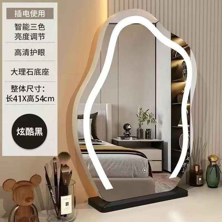 مرآة زخرفية عصرية غير متناظرة لمداخل غرفة المعيشة والحمام معلقة Modern Asymmetrical Decorative Mirror for Living Room and Bathroom Entryway Hanging