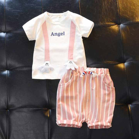 2022 الصيف ثوب أطفال قصيرة الأكمام دعوى . 2022 Summer Children's Short-Sleeved Dress Suit Boys