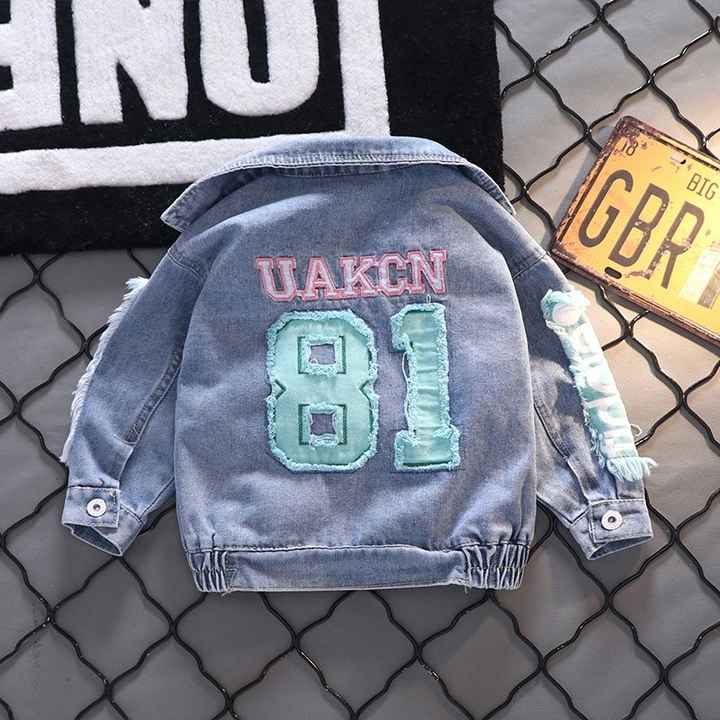 2021 Spring Autumn Boys Denim Jeans Suit Kids 