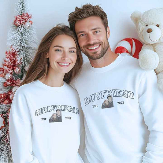 Personalized embroidered wedding gifts for the engaged couple