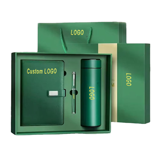 مجموعة زجاجات مياه قلم مفكرة فاخرة للأعمال A5 . Luxury Business Notebook Pen Water Bottle Set A5