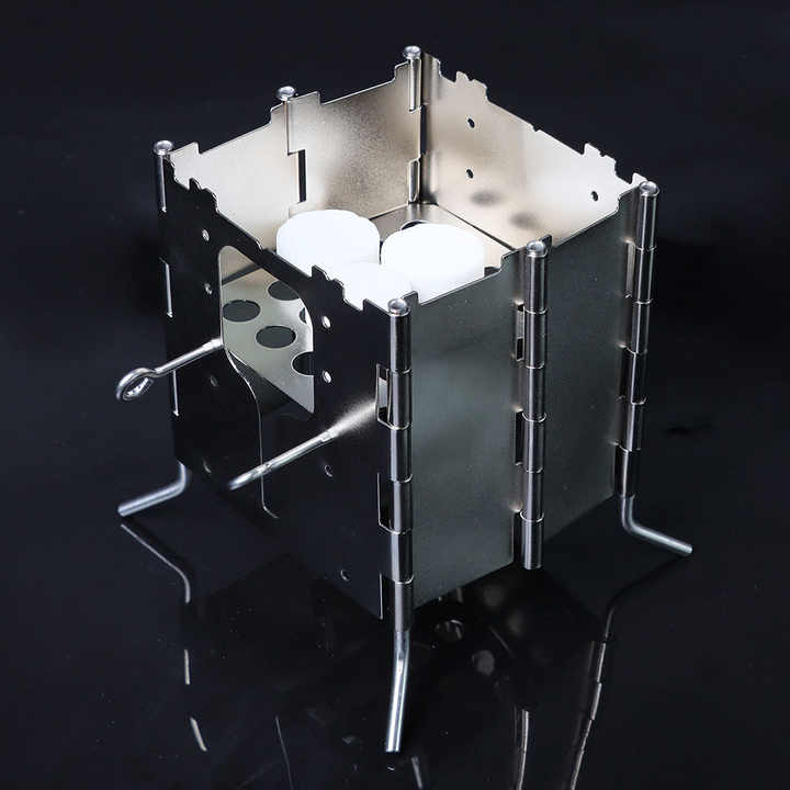 4 in 1 Multi-Fuel Portable Outdoor Charcoal, Alcohol, 