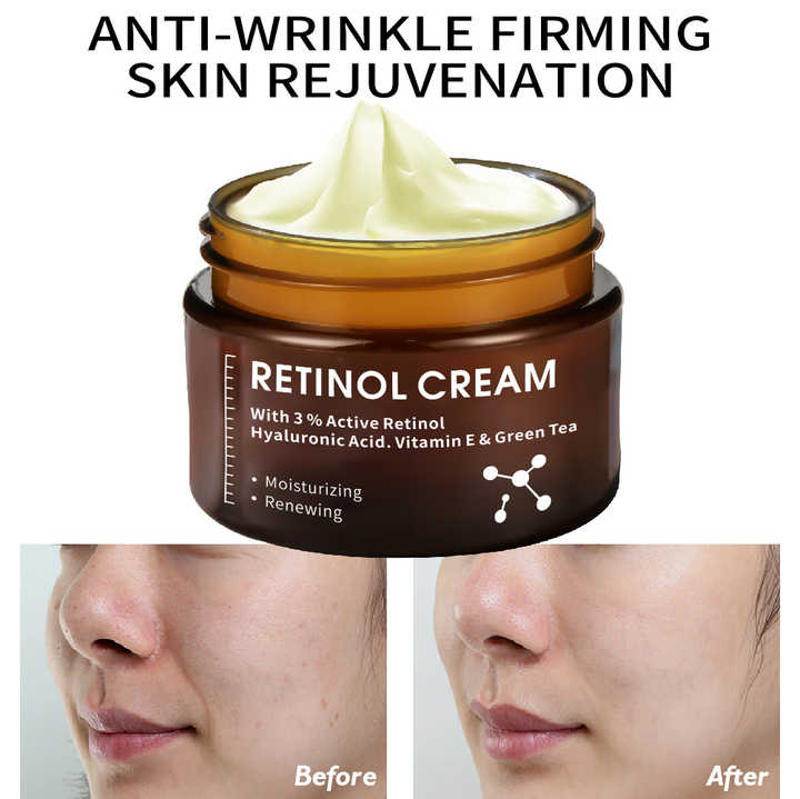 Whitening Moisturizing 3% Retinol Face Cream Private Label Organic Face Cream with Vitamin E, Anti-Wrinkle, Whitening 