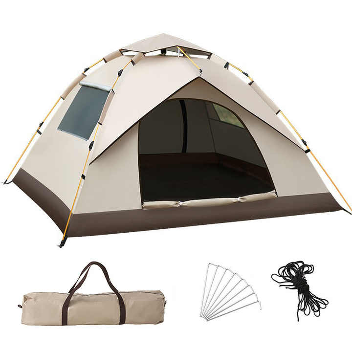 Double Layer Oxford Automatic Tent for 2-4 Persons for Beach and Outdoor Camping Outdoor Travel Supplies 