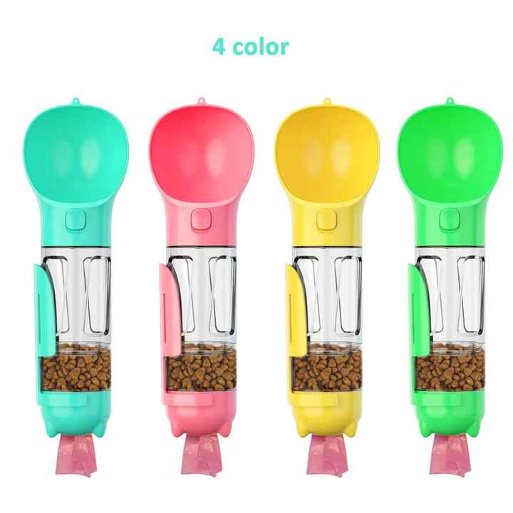 Pet Dog Water Bottle Feeder Bowl, Portable Food Bottle, 