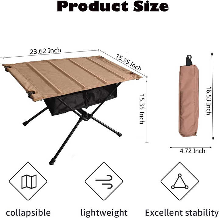 WOQI Wholesale Lightweight Aluminum Folding Camping Table 