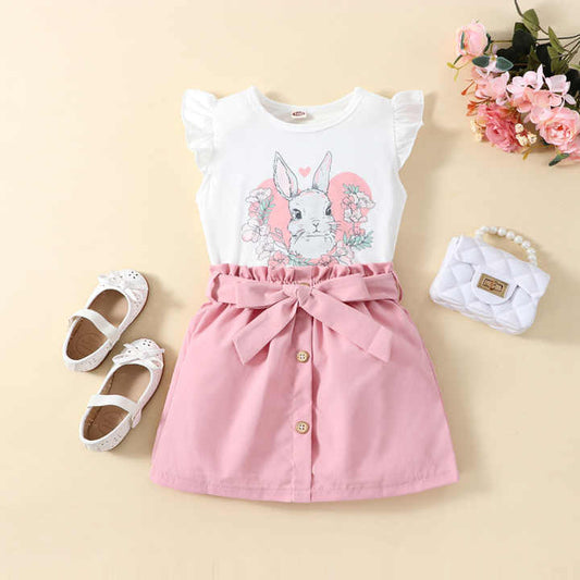 Hot Sale Summer Kids Easter Baby Outfit Two Pieces Summer Style Cute Rabbit Little Girl Easter Boutique DressesHot Sale Summer Kids Easter Baby Outfit Two Pieces Summer Style Cute Rabbit Little Girl Easter Boutique Dresses